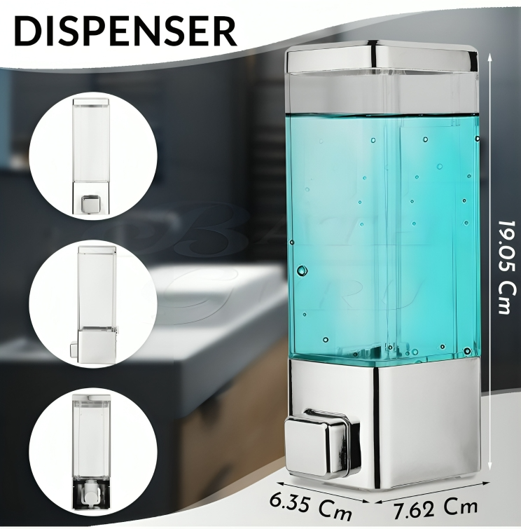 CrystalClear™ Wall-Mounted Soap & Shampoo Dispenser