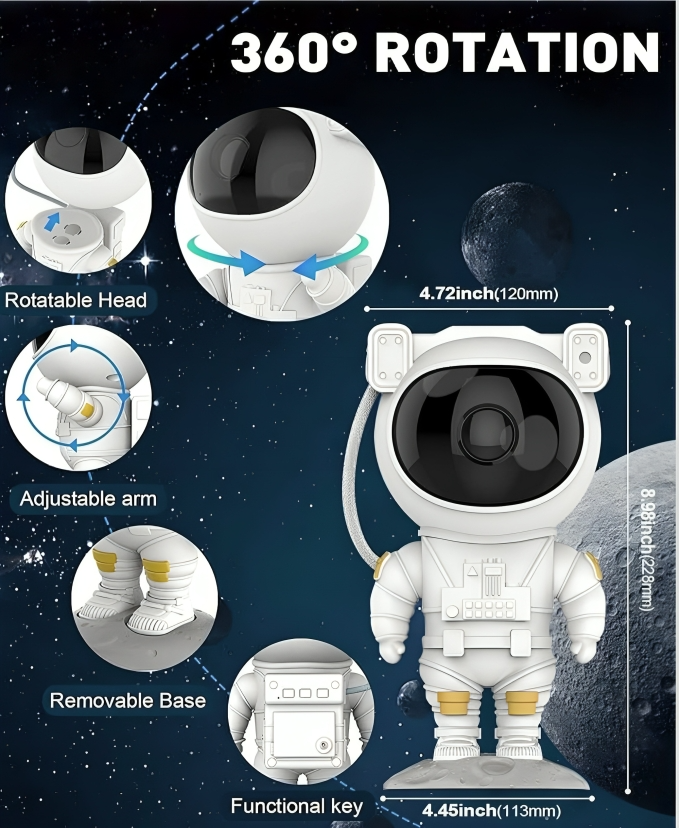 Astronaut Galaxy Projector Lamp – Bring the Universe Home
