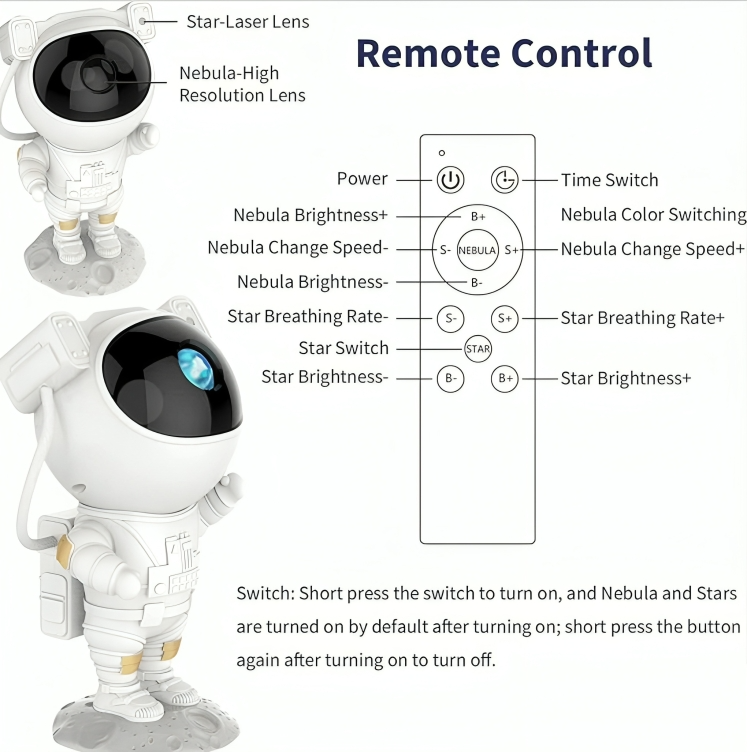 Astronaut Galaxy Projector Lamp – Bring the Universe Home
