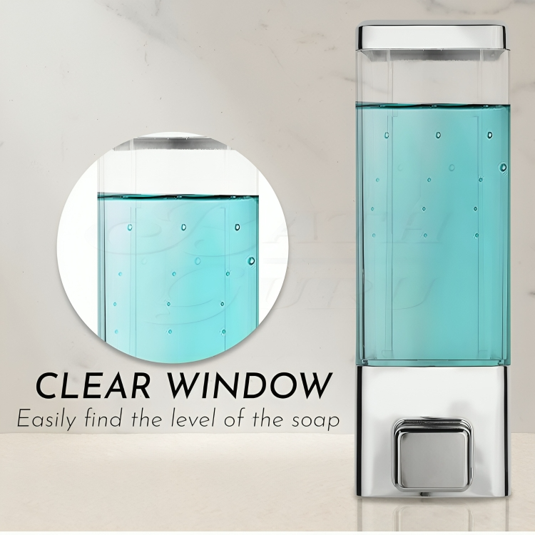 CrystalClear™ Wall-Mounted Soap & Shampoo Dispenser